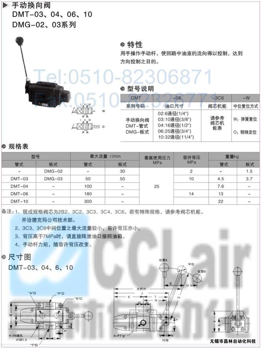 DMT-03-3D5-W，DMT-03-3D7-W，DMT-03-3D12-W，DMT-03-2D2-W，手動換向閥,昌林手動換向閥價格,手動換向閥生產(chǎn)廠家,